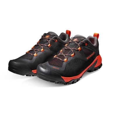 Mammut Wanderschuhe Sapuen Low GTX (Veloursleder, wasserdicht) schwarz/rot Herren